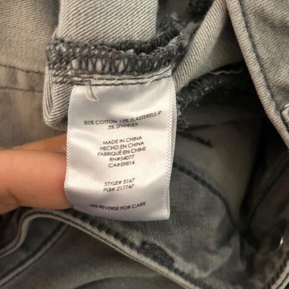 Cabi Women’s 5167 Skinny Jeans Gray Size 6 Low Rise Stretch Zip Pocket Pants - Picture 9 of 11